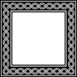 Elegant Square Frame with Intricate Pattern - Premium Clipart