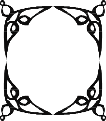 Black and White Circular Design Frame Clipart for Creative Projects