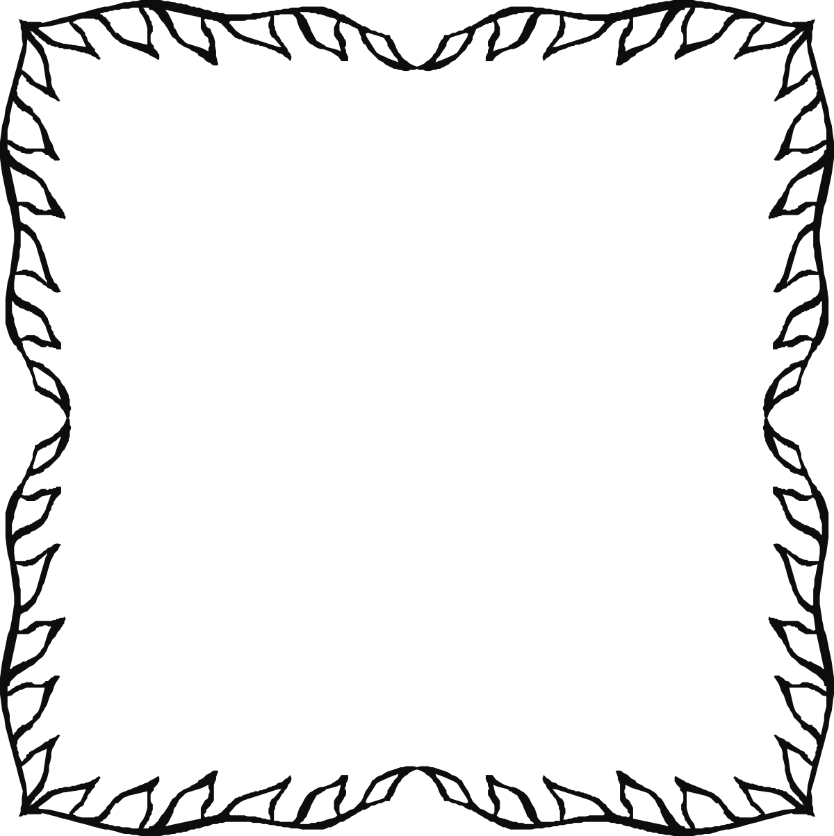 Black Background Square Frame Clipart - Unique Borders for Design