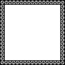 Floral Border Frame Clipart - Elegant Black and White Design