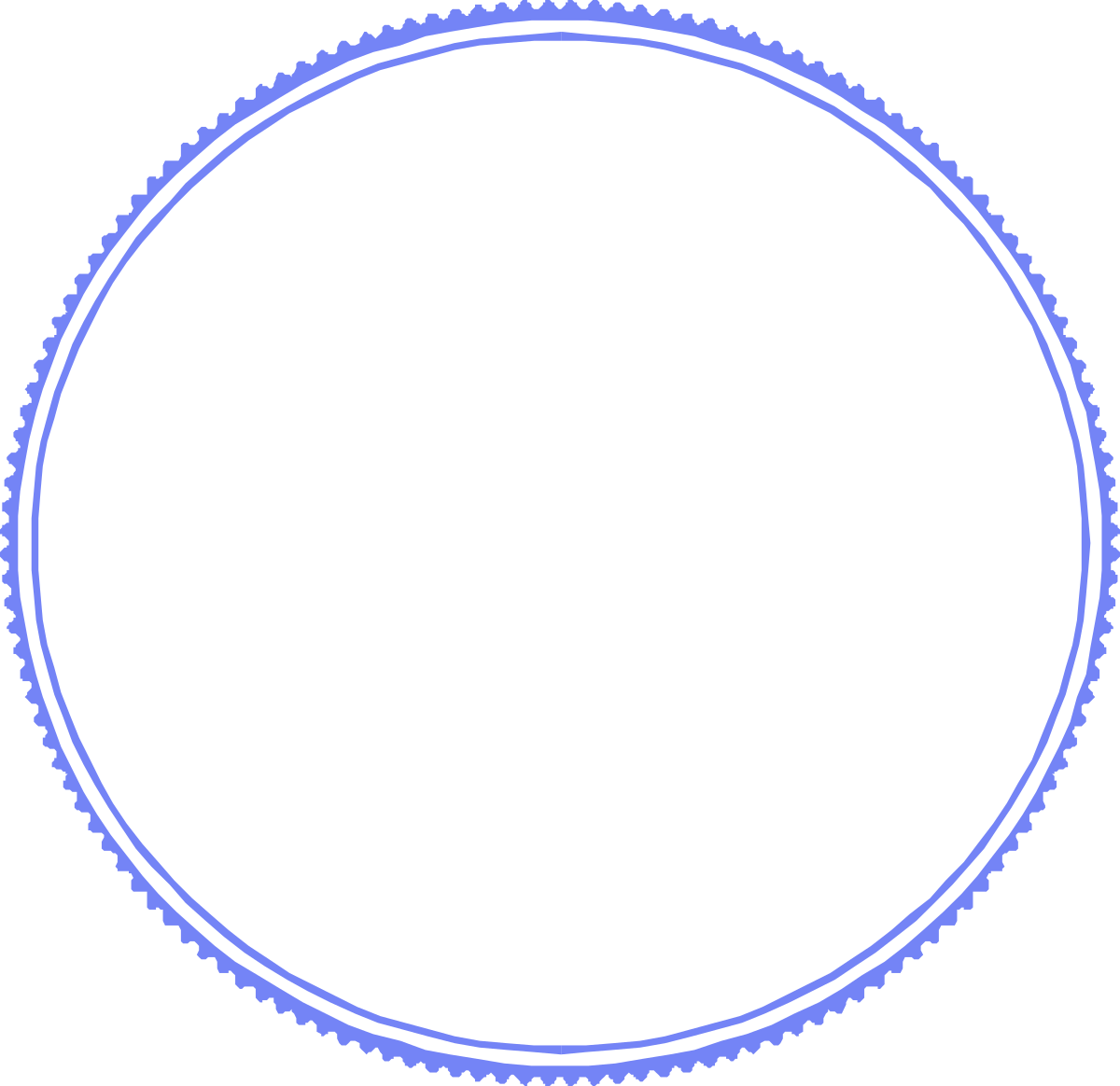 Blue Circle on Black Background Clipart - Elegant Design for Borders and Miscellaneous Uses