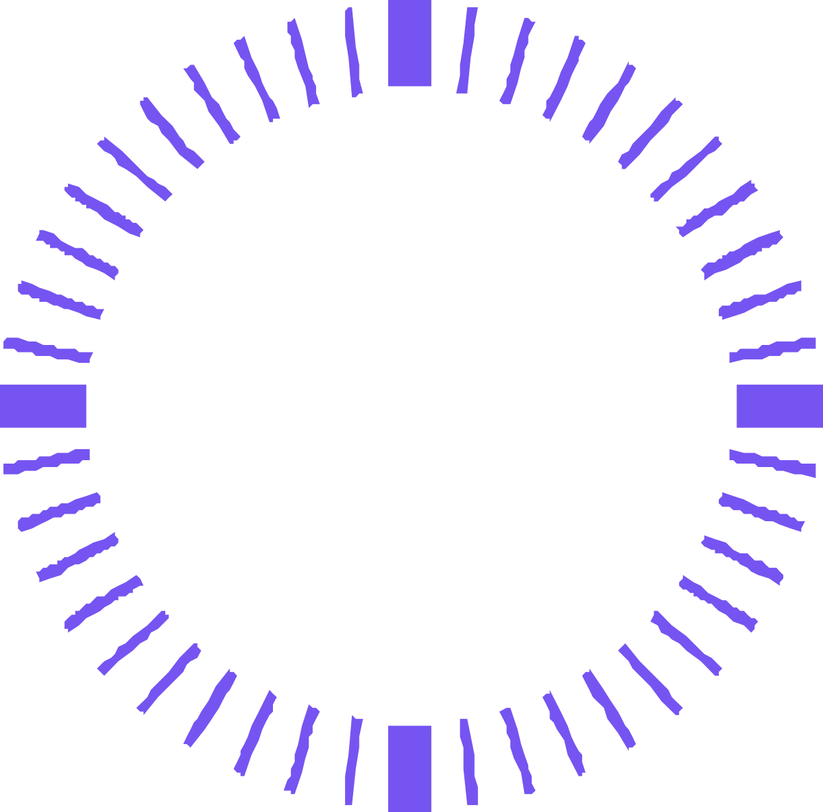 Blue Circle Clock Icon Clipart - Elegant and Versatile Design