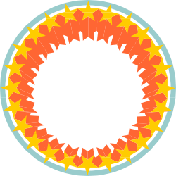Borders and Leisure Clipart: Circular Design with Central Stars