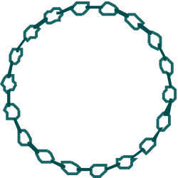Circle of Small Green Leaves Clipart - Nature-Inspired Border Design