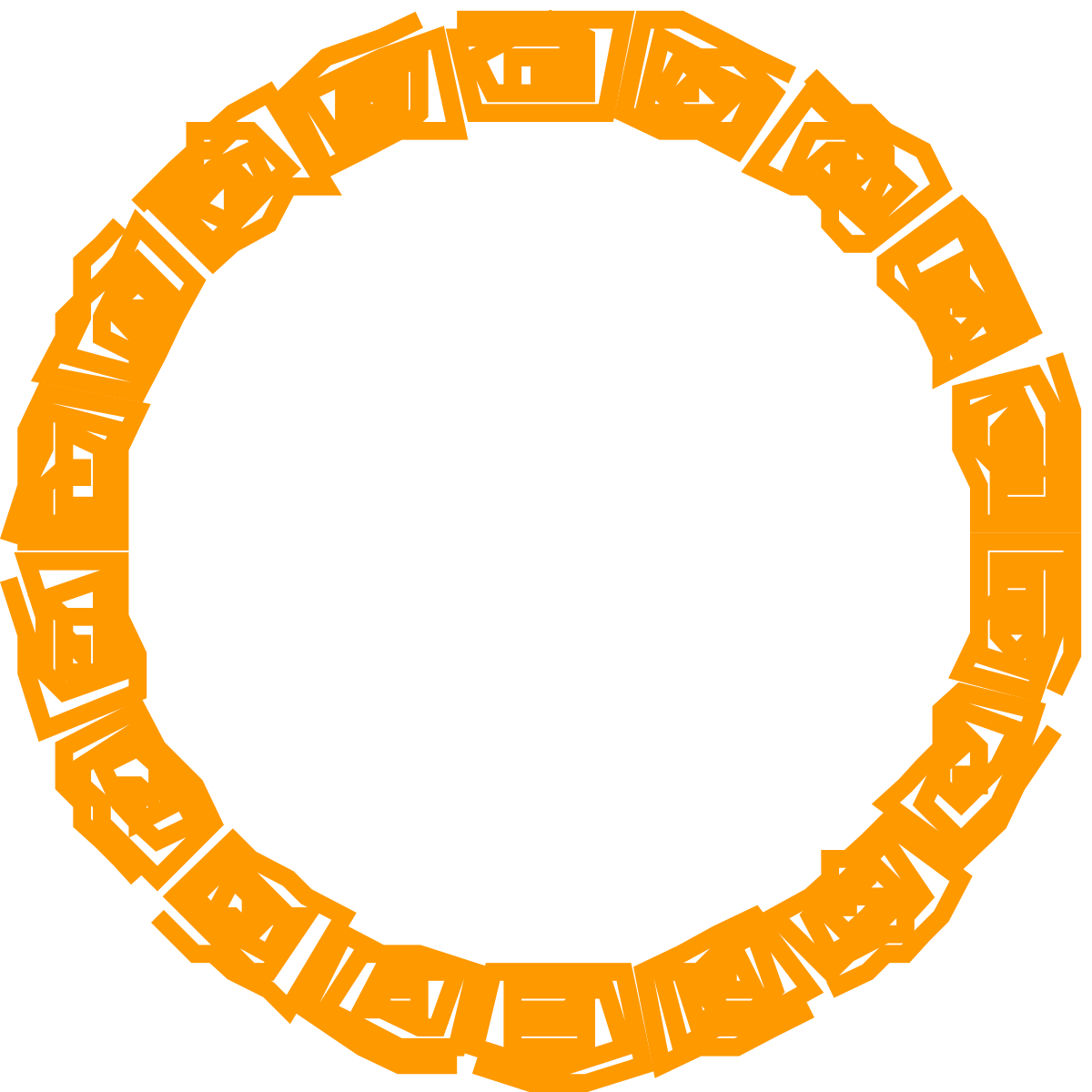 Orange Letter Circle Clipart Design for Creative Projects