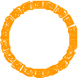 Orange Letter Circle Clipart Design for Creative Projects