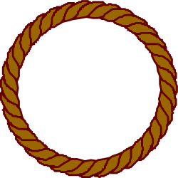 Circle Clipart Surrounded by Rope - Decorative Borders & Miscellaneous Designs
