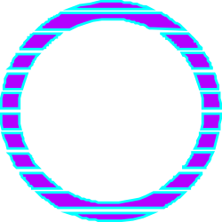Circle Clipart with Blue and Purple Stripes - Versatile Border Design