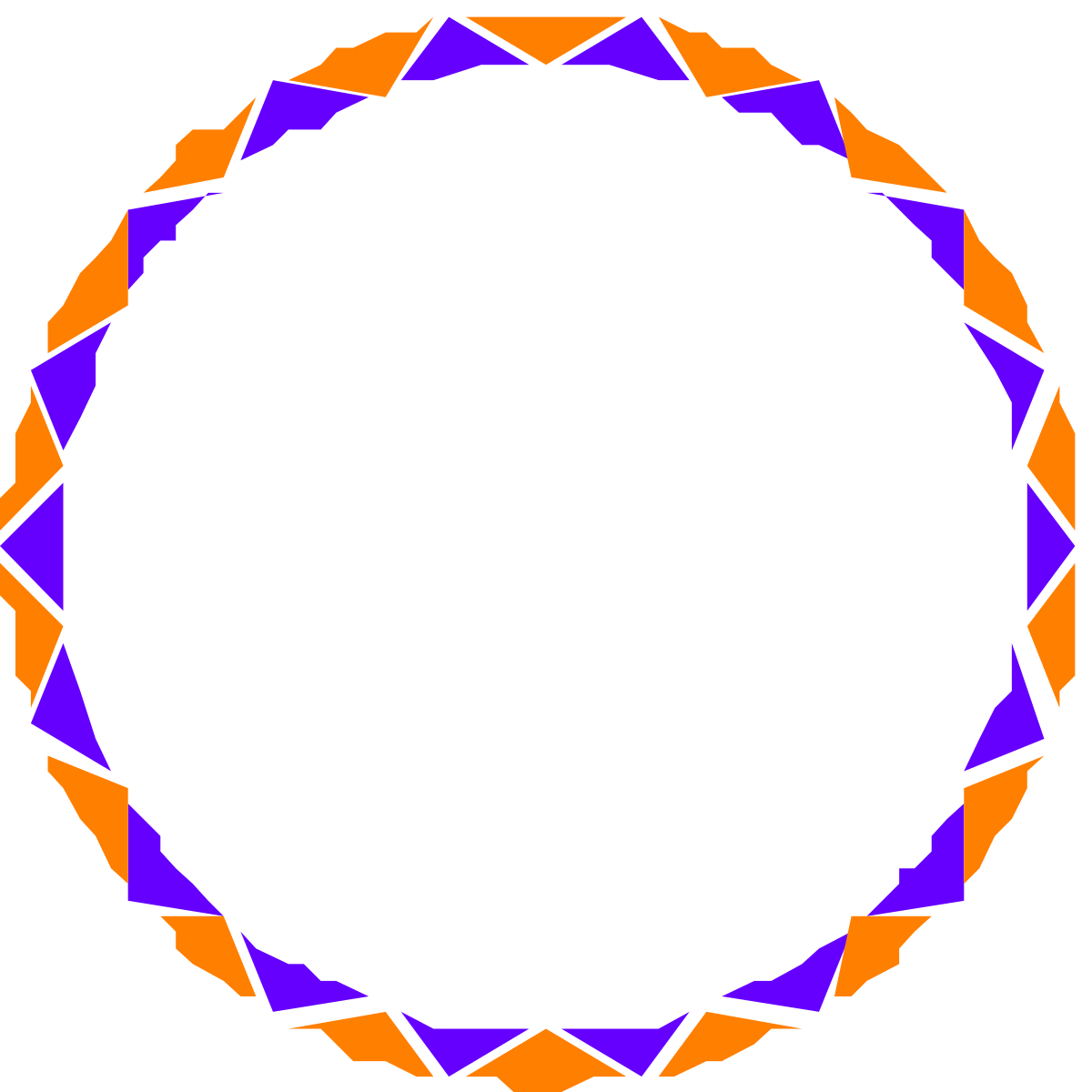 a circular of orange and purple shapes clip art png transparent Orange and Purple Shapes Circular Clipart - Vibrant Decorative Borders