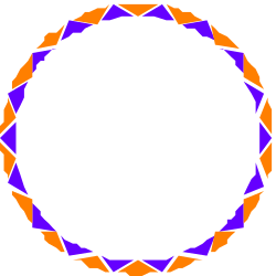 Orange and Purple Shapes Circular Clipart - Vibrant Decorative Borders