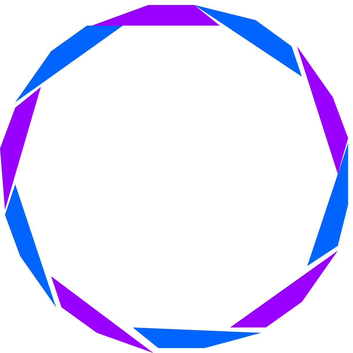 Blue and Purple Circle Clipart - Vibrant Decorative Borders for Creative Projects