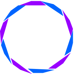 Blue and Purple Circle Clipart - Vibrant Decorative Borders for Creative Projects