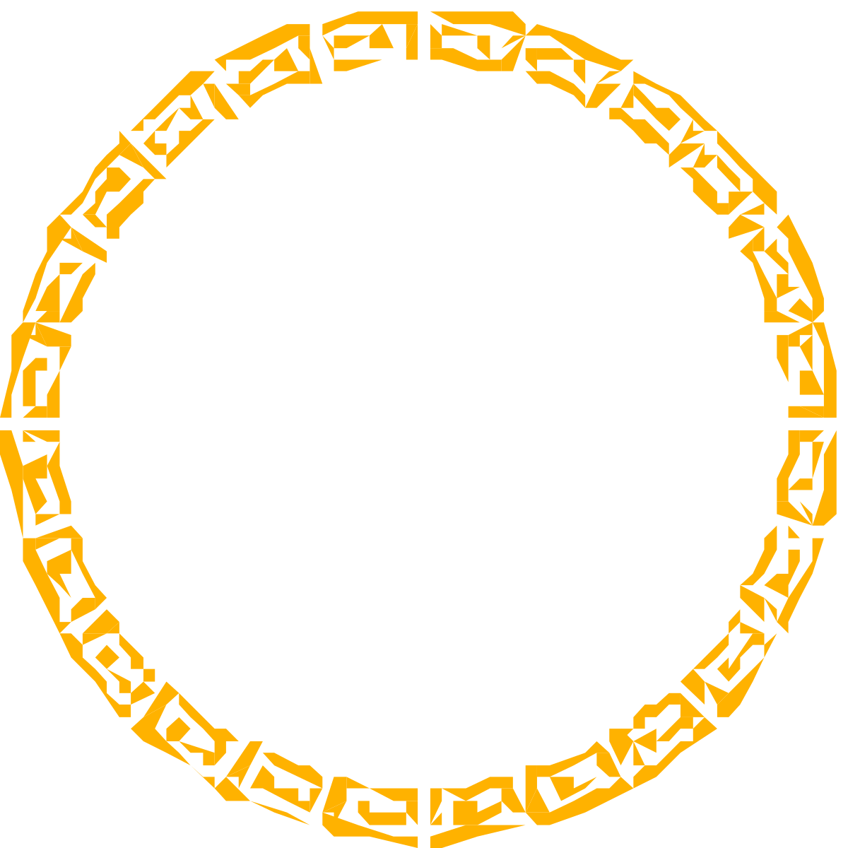 Yellow Arrow Circle Clipart - Dynamic Border Design