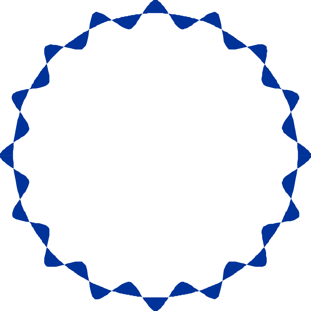Blue Star Circle Clipart - Perfect for Borders and Miscellaneous Designs
