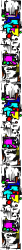 Vibrant Colorful Lines on Black Background Clipart