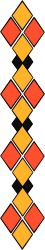 Yellow and Red Diamond Pattern Clipart - Vibrant Borders and Bars Design