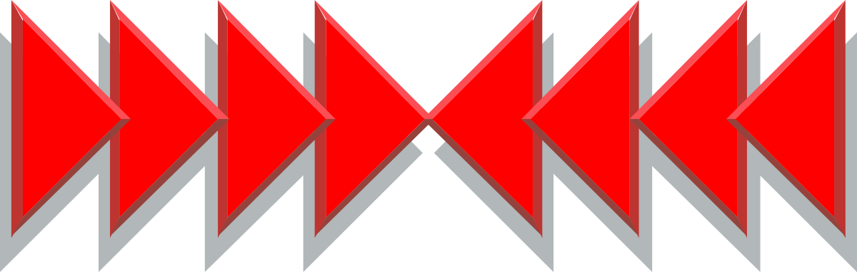 Red Arrows Clipart Logo: Dynamic Borders and Bars Design