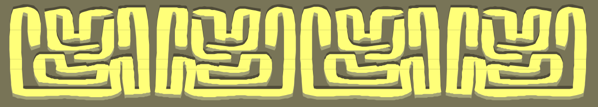 Yellow and Black Font Borders and Bars Clipart with White Background