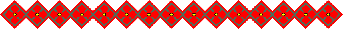 Red and Yellow Pattern Clipart on Black Background - Borders and Bars Design