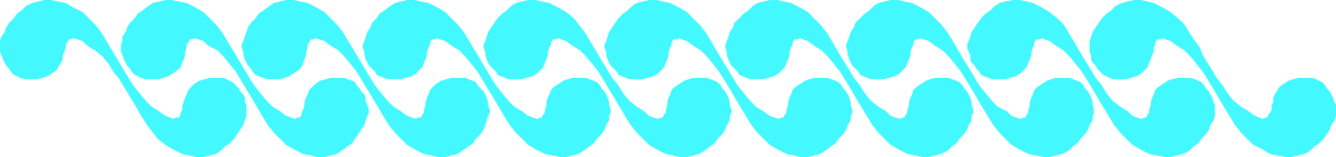Blue Wave Border Clipart on Black Background