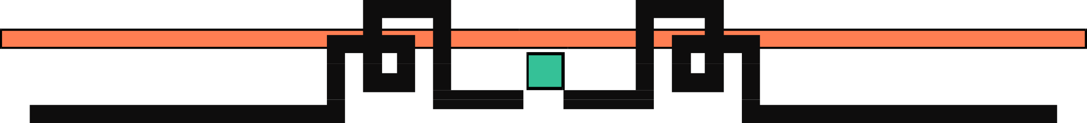 Black and Orange Logo with Green Arrow Clipart Design