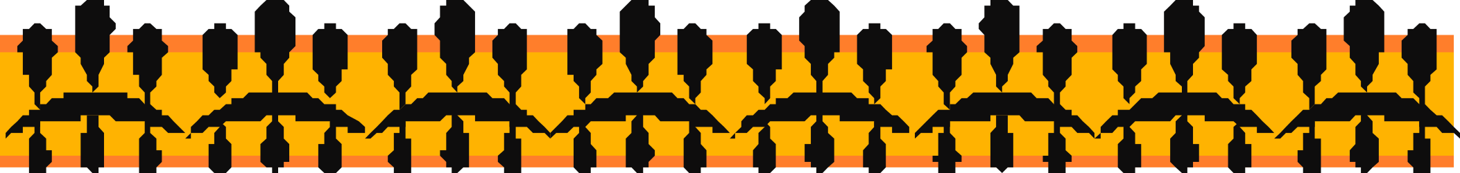 Vibrant Orange and Yellow Borders Clipart for Creative Designs