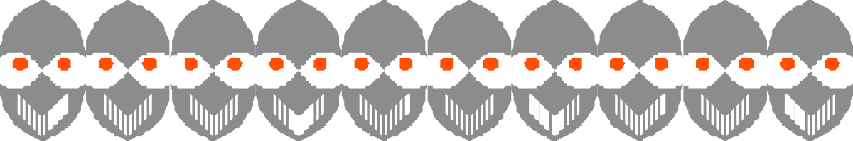 Orange and White Line Clipart - Stylish Borders and Bars Design
