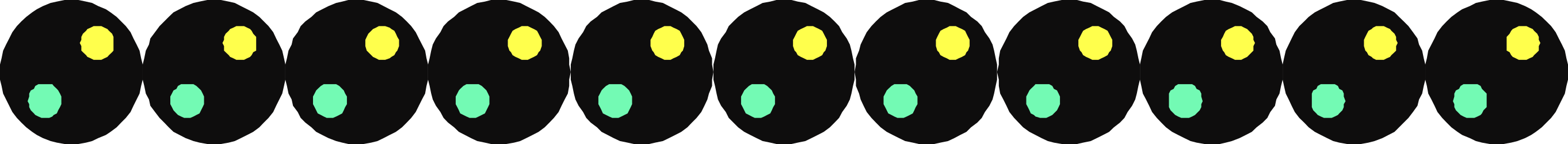 Striking Yellow and Green Stripes on Black Background Clipart