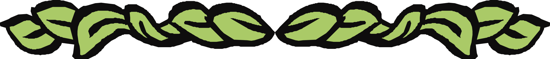 Stunning Green and Black Pattern Clipart with Plant Borders