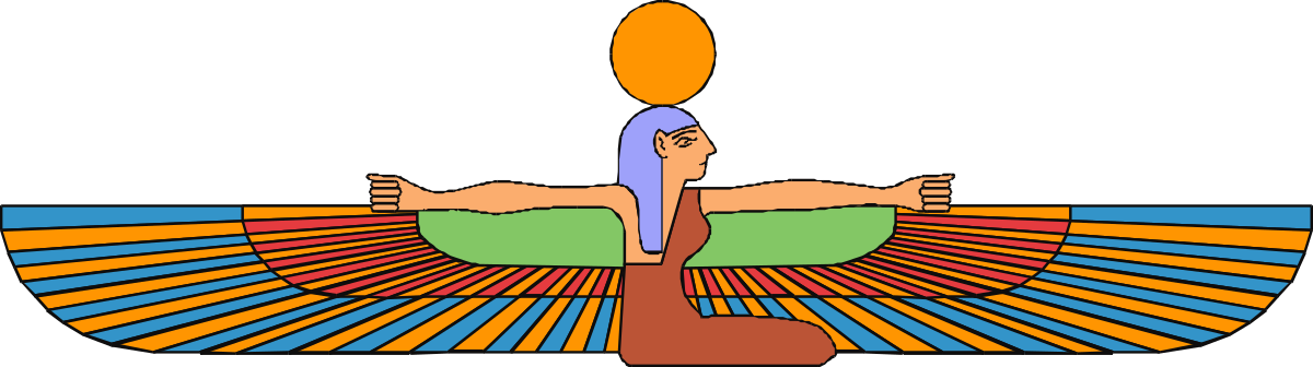an egyptian goddess with her arms outstretched clip art png transparent Egyptian Goddess Clipart: Majestic Figure with Outstretched Arms