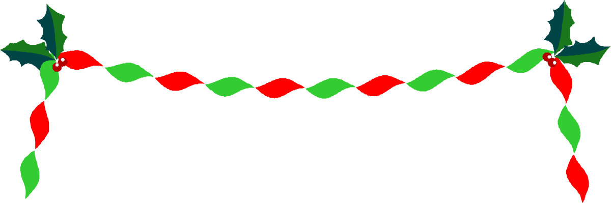 a christmas garland with red and green garlands clip art png transparent Christmas Garland Clipart with Red and Green Borders for Holiday Designs