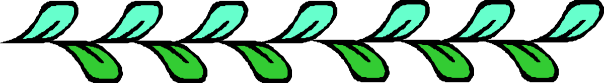 Elegant Green and Black Borders with Plant Elements Clipart