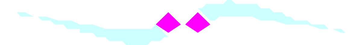 Pink and Blue Triangle Clipart with White Accent