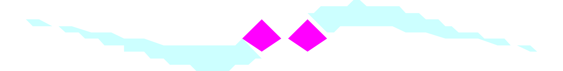 Pink and Blue Triangle Clipart with White Accent