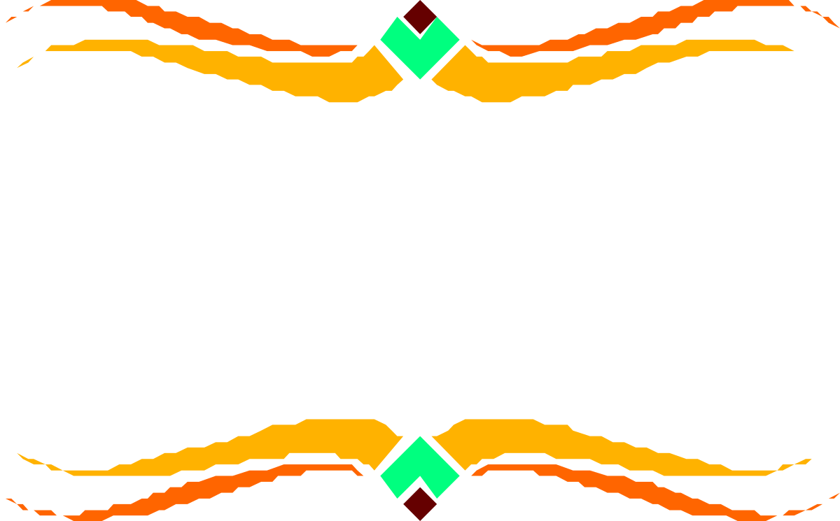 Black and Orange Frame with Green Border Clipart for Creative Designs