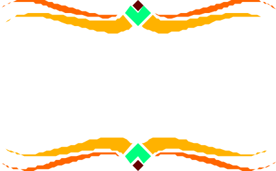 Black and Orange Frame with Green Border Clipart for Creative Designs