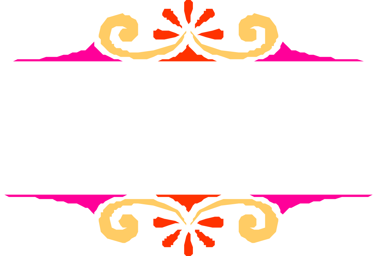 Black and Orange Frame with Pink Border Clipart for Creative Designs