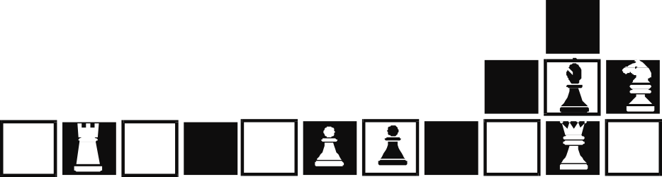 Black and White Chess Set Clipart - Classic Pawn Design