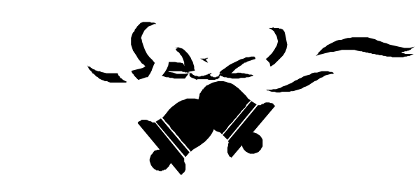 Black and White Bird Flying Clipart - Elegant Borders and Bars
