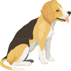 Dog Sitting Down with Tongue Out - Playful Clipart for Fun Designs