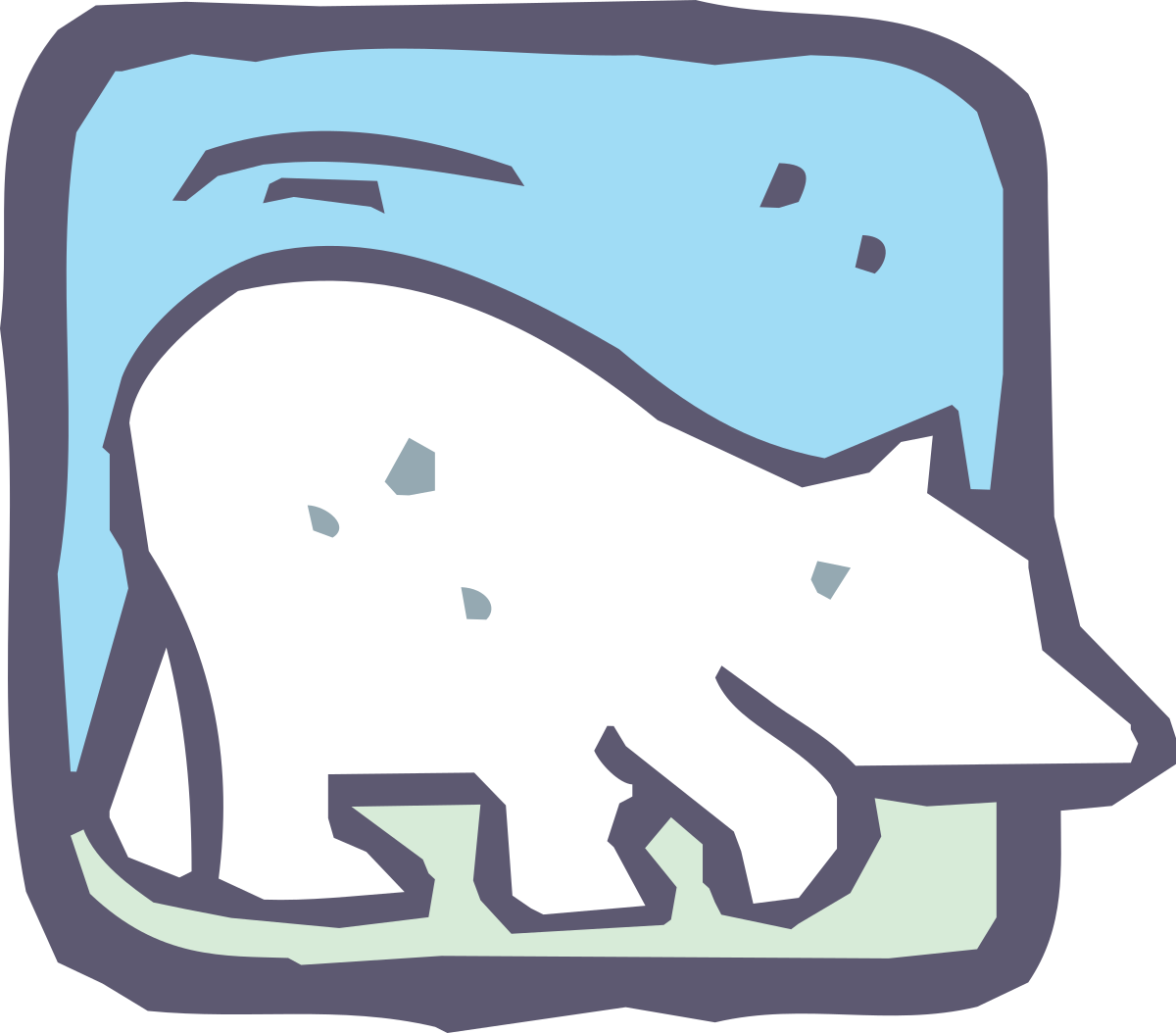 Polar Bear Clipart - Playful Arctic Animal Illustrations