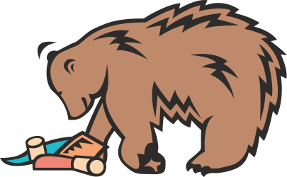 Bear and Baby Bear Illustration Clipart for Nature Themes