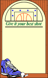 Basketball Shoe Clipart: Give Your Shot with Stylish Borders