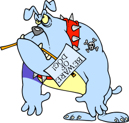 Cartoon Dog Holding Sign with Pencil - Fun Clipart for Creative Projects