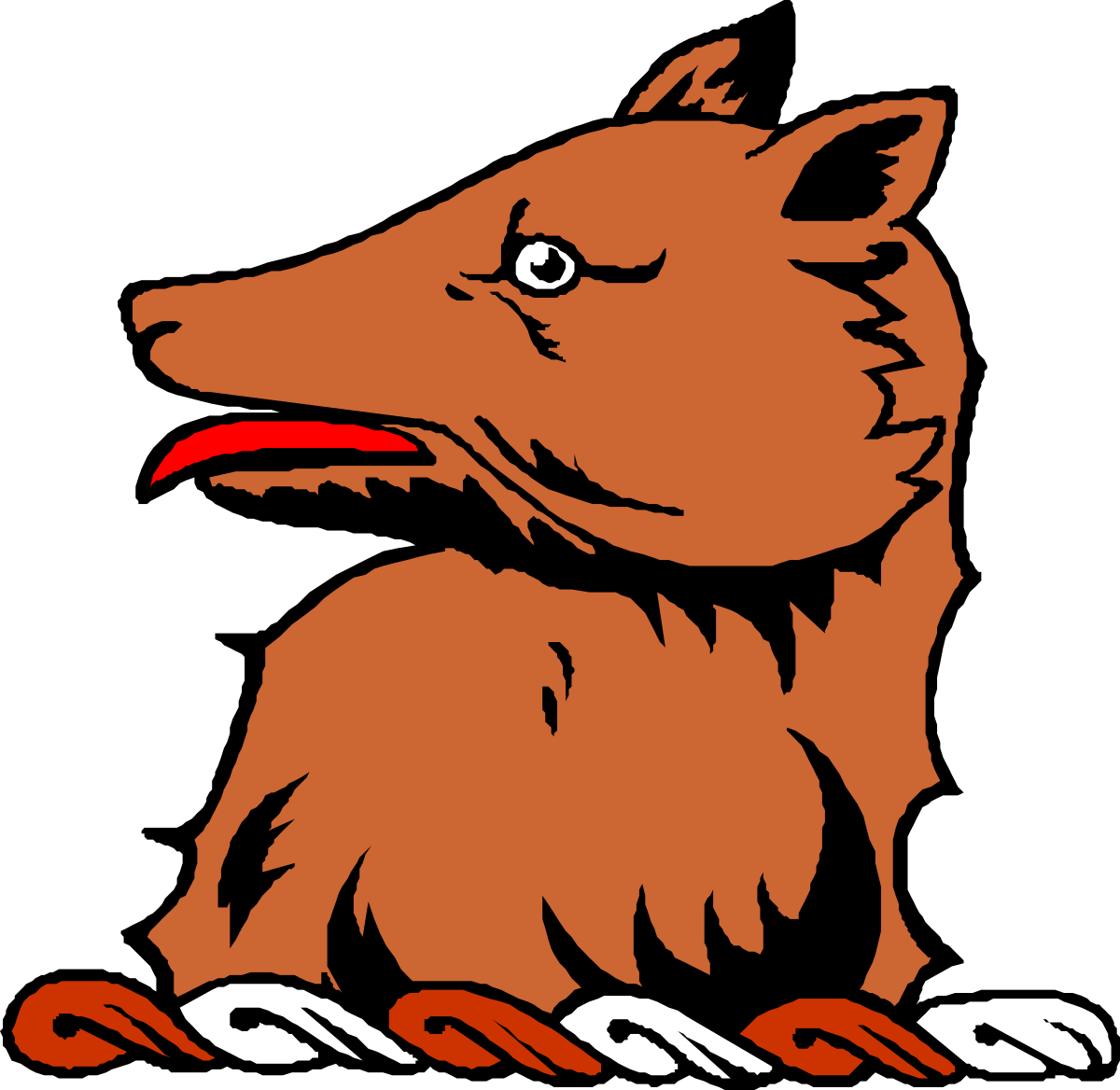 a brown dog with a red collar and a black background clip art png transparent Brown Dog with Red Collar on Black Background - Perfect Clipart