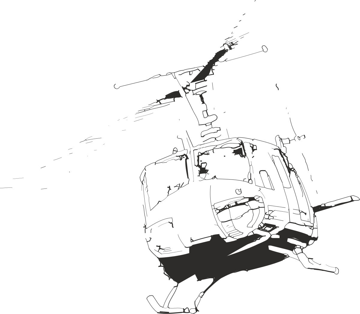 Helicopter Clipart: Dynamic Helicopter Illustration for Various Uses