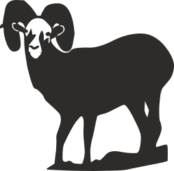 Black and White Ram Clipart: Bold Monochrome Artwork
