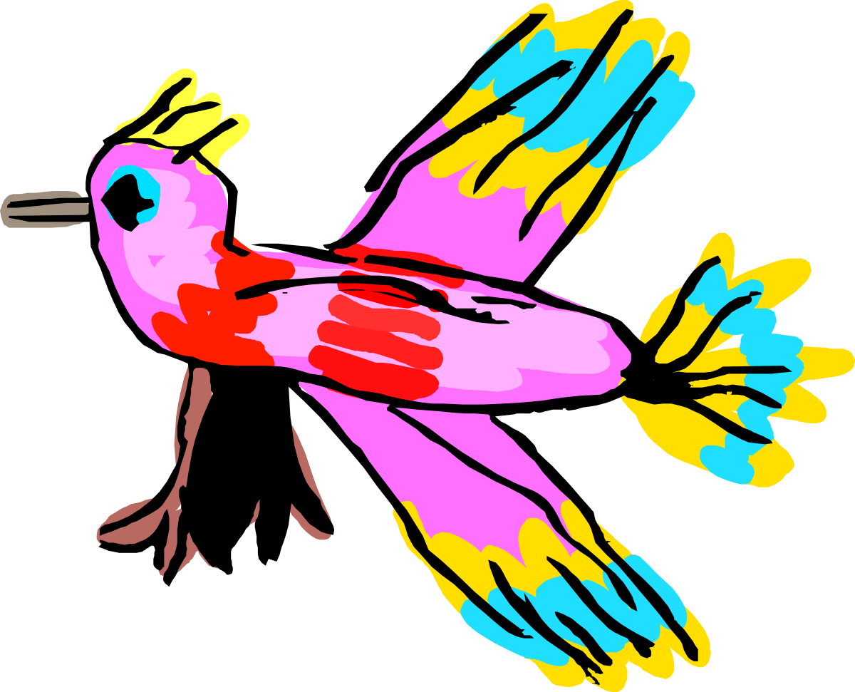 a colorful bird flying in the air clip art png transparent Colorful Bird Flying in the Air Clipart