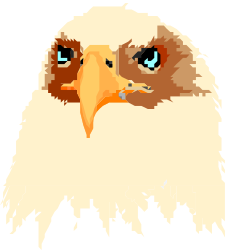 Pixel Style Eagle Clipart for Creative Projects