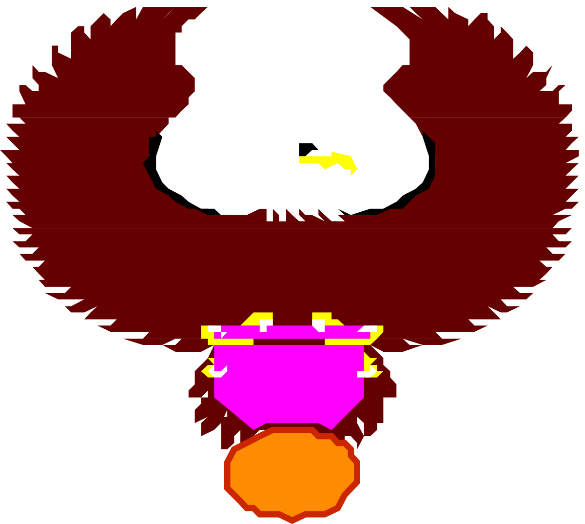 Bird with Red Beak and Yellow Beak Clipart - Vibrant Avian Illustrations